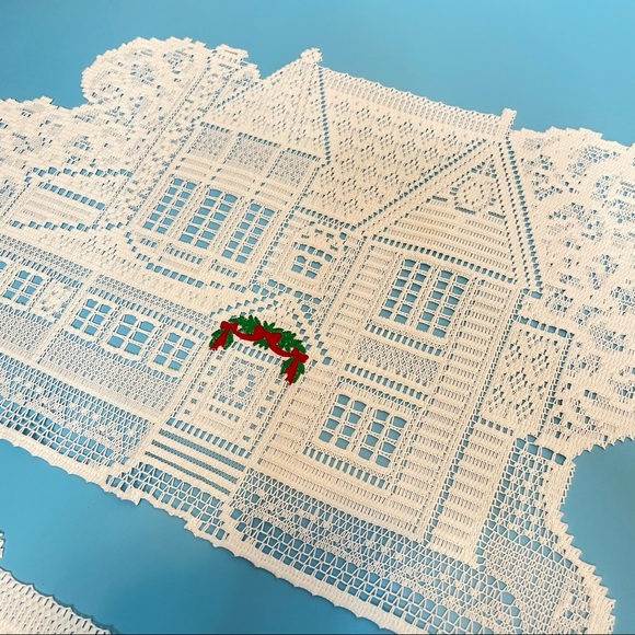 Lace‎ Christmas Placemats Homes Garland Embroidery Kitchen Table Linens - Picture 8 of 11